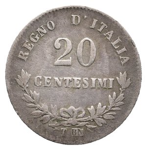 obverse: VITTORIO EMANUELE II - 20 Centesimi argento 1863 Torino