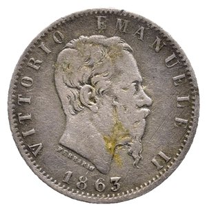 reverse: VITTORIO EMANUELE II - 20 Centesimi argento 1863 Torino