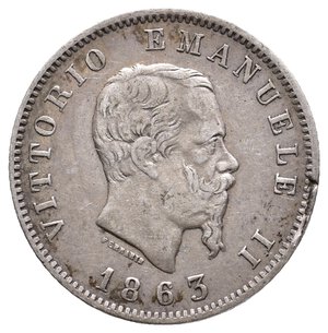 reverse: VITTORIO EMANUELE II - 1 Lira argento 1863 Milano