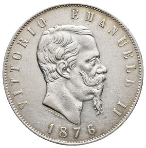 obverse: VITTORIO EMANUELE II - 5 Lire (Scudone) argento 1876  R