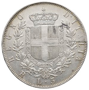 reverse: VITTORIO EMANUELE II - 5 Lire (Scudone) argento 1876  R