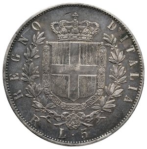 reverse: VITTORIO EMANUELE II - 5 Lire (Scudone) argento 1878  R