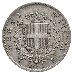 obverse: VITTORIO EMANUELE II - 1 Lira argento 1863 Torino Eccelsa