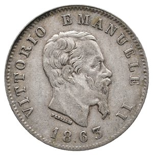 reverse: VITTORIO EMANUELE II - 1 Lira argento 1863 Torino Eccelsa