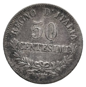 obverse: VITTORIO EMANUELE II - 50 Centesimi Valore argento 1863 Napoli