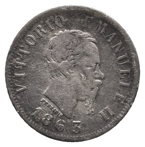 reverse: VITTORIO EMANUELE II - 50 Centesimi Valore argento 1863 Napoli