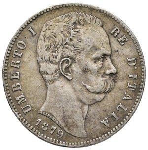 obverse: UMBERTO I - 5 Lire argento 1879