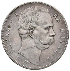 obverse: UMBERTO I - 5 Lire argento 1879