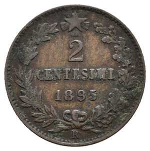 obverse: UMBERTO I - 2 Centesimi 1895 RARO