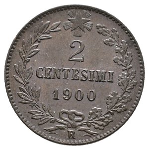 obverse: UMBERTO I - 2 Centesimi 1900 SPL+