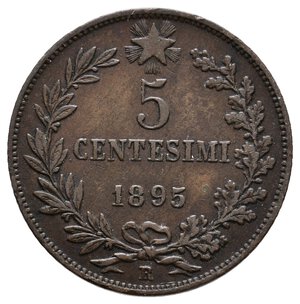 obverse: UMBERTO I - 5 Centesimi 1895 RARO