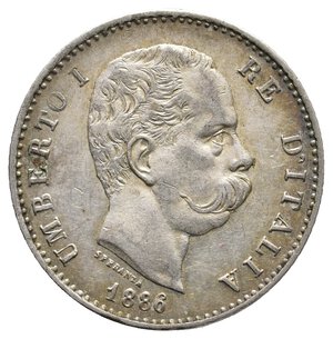 obverse: UMBERTO I - 1 Lira argento 1886 QSPL