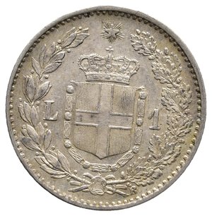 reverse: UMBERTO I - 1 Lira argento 1886 QSPL