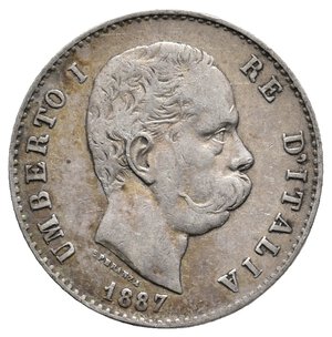 obverse: UMBERTO I - 1 Lira argento 1887