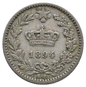 obverse: UMBERTO I - 20 Centesimi 1894 KB