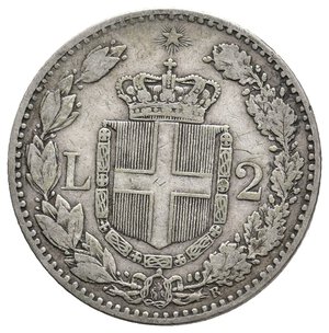 reverse: UMBERTO I - 2 Lire argento 1884