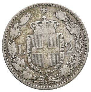 reverse: UMBERTO I - 2 Lire argento 1886