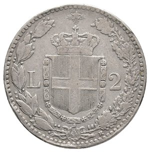 reverse: UMBERTO I - 2 Lire argento 1898 RARA