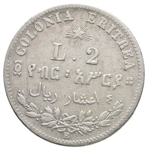 reverse: UMBERTO I - COLONIA ERITREA - 2 Lire argento 1890