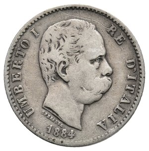 obverse: UMBERTO I - 1 Lira argento 1884