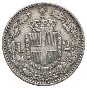 reverse: UMBERTO I - 2 Lire argento 1884