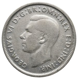 reverse: AUSTRALIA - George VI - Florin argento 1947