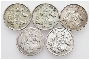 obverse: AUSTRALIA - Lotto monete in argento