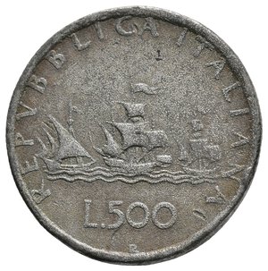 obverse: Falso Epoca - 500 Lire Caravelle (no data sul bordo)