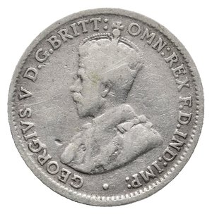 reverse: AUSTRALIA - George V -Three Pence  argento 1922