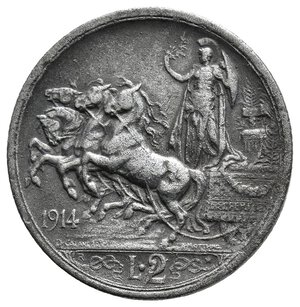 obverse: FALSO EPOCA - Vittorio Emanuele III - 2 Lire 1914