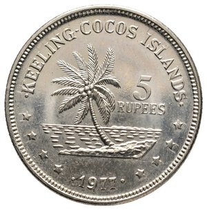 obverse: KEELING (COCOS ISLANDS) - 5 Rupees 1977 FDC