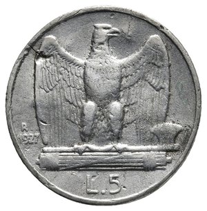 obverse: FALSO EPOCA - Vittorio Emanuele III - 5 Lire Aquilotto 1927