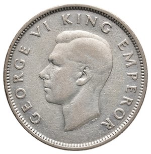 reverse: NEW ZEALAND - George VI - 1 Florin argento 1941