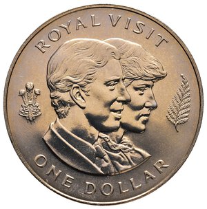 obverse: NEW ZEALAND - Elizabeth II - Dollar 1983 Royal Visit Prince Charles and Diana