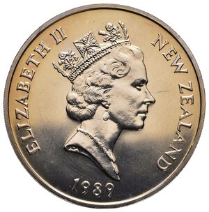 reverse: NEW ZEALAND - Elizabeth II - Dollar 1989 Commonwealth Games