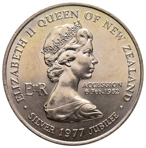 reverse: NEW ZEALAND - Elizabeth II - Dollar 1977 Jubilee