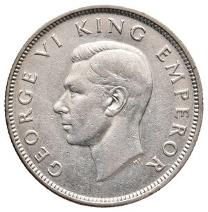 reverse: NEW ZEALAND - George VI - 1 Florin argento 1943