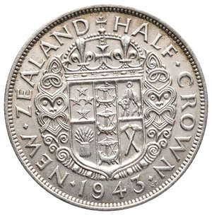 obverse: NEW ZEALAND - George VI - Half Crown argento 1943