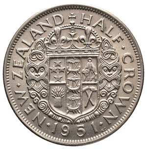 obverse: NEW ZEALAND - George VI - Half Crown 1951