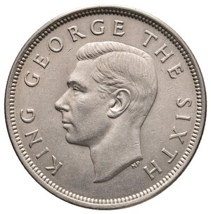 reverse: NEW ZEALAND - George VI - Half Crown 1951