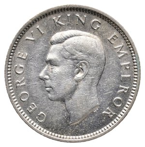 reverse: NEW ZEALAND - George VI - Six Pence argento 1937