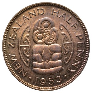 obverse: NEW ZEALAND - Elizabeth II - Half Penny 1953 FDC