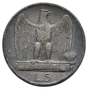 obverse: FALSO EPOCA - Vittorio Emanuele III - 5 Lire Aquilotto 1930