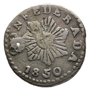 obverse: ARGENTINA - Provincia di Cordoba - 1/2 real argento 1850 FORATA