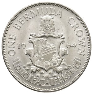 obverse: BERMUDA - Elizaabeth II - Crown argento 1964