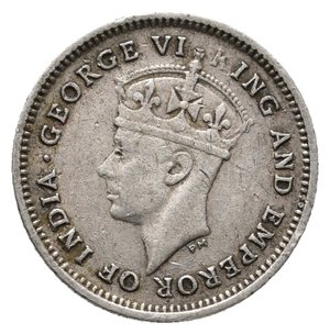 reverse: BRITISH GUYANA - George VI - Four Pence argento 1943 