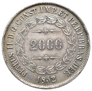 obverse: BRASILE - 2000 Reis argento 1852