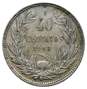 obverse: CILE - 40 Centavos 1908