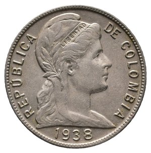 reverse: COLOMBIA - 5 Centavos 1938