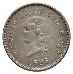 reverse: COLOMBIA - 5 Centavos 1886